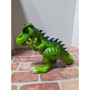 Playskool Heroes Hasbro JURASSIC WORLD JW Green T-Rex Dinosaur Figure WORKS!